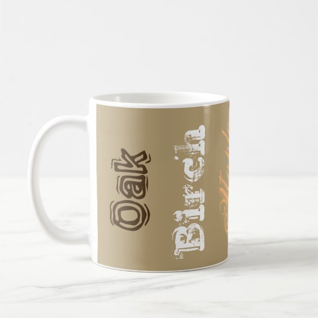 Skogen träd namn typografi brunskog kaffemugg (Vänster)