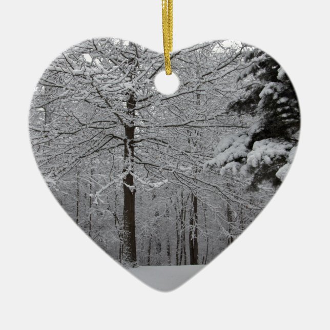 Skogen-vy Julgransprydnad Keramik (Framsidan)