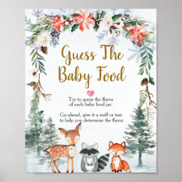 Skogen Woodland Winter Animals Gissa Baby Food Poster