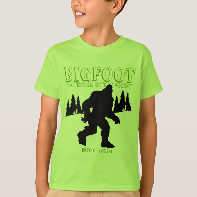 Skogens beskyddare Bigfoot land T Shirt (Framsida)