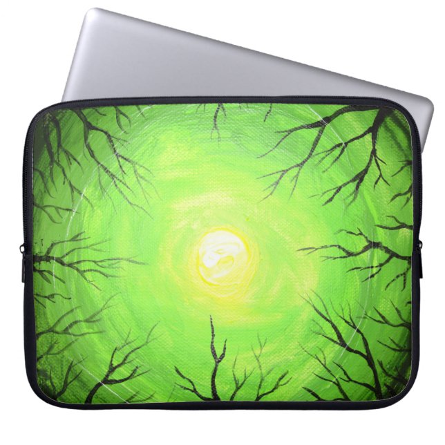 Skogens grönt laptop sleeve (Framsidan)