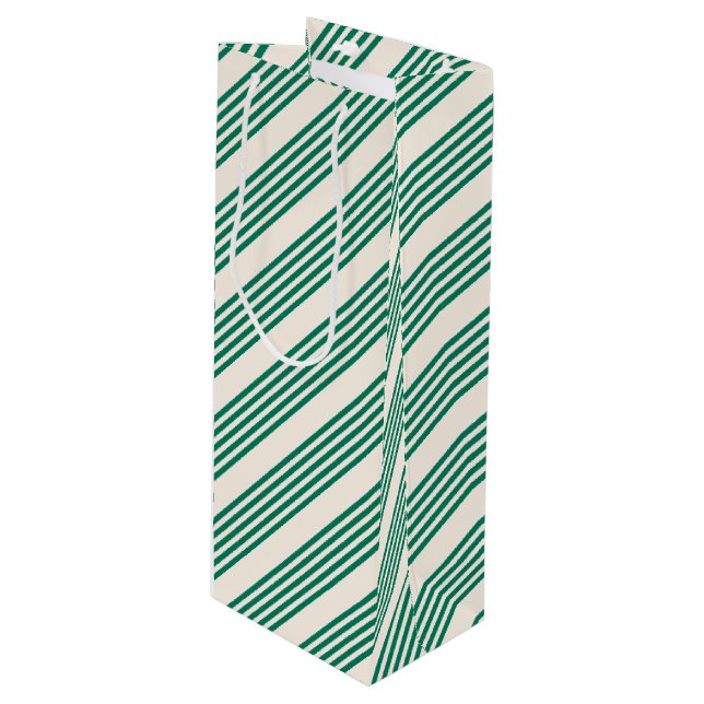 Skogens grönt och beige fem rand mönster (Framsidan Vinklad)