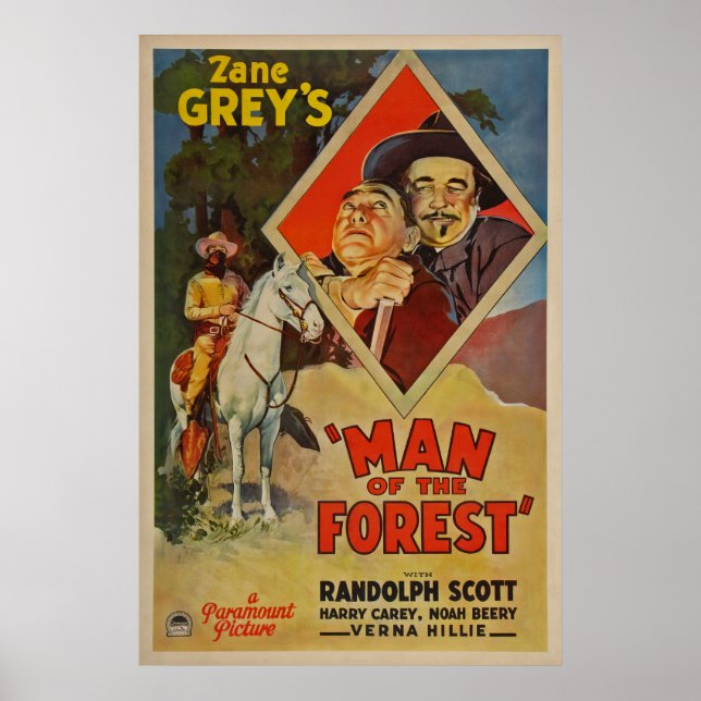 Skogens man ~ Randolph Scott ~ Verna Hillie Poster (Framsidan)