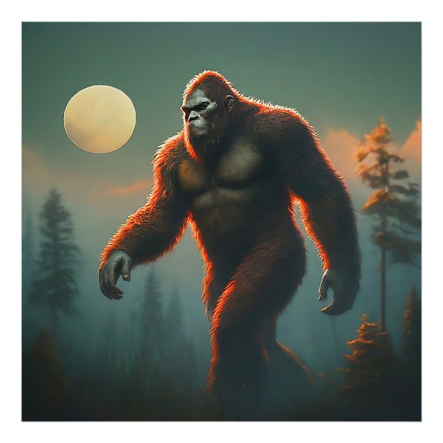 Skogens mynning: Bigfoot Fototryck (Framsidan)