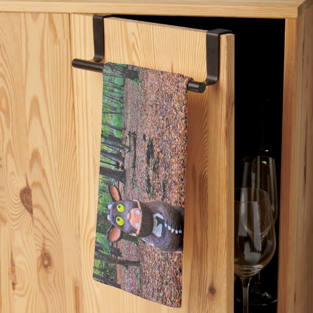 Skogens väktare kökshandduk (Thirds Fold)