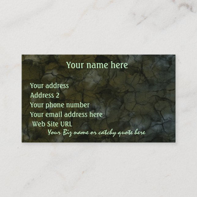 "SKOGEST MIST" - naturfotoprofilkort Visitkort (Framsida)