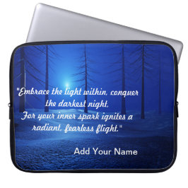 Skogestesiskt landskap Mörk blått motivation Laptop Fodral