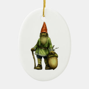 SKOGGNOMEN JULGRANSPRYDNAD KERAMIK