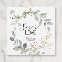 Skoggrön bröllopsetikett för S'more-kärlek Gåvor Etiketter