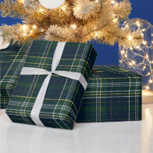 Skoggrön marin djup tartan tallrutig mönster