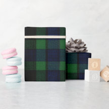 Skoggrön Navy Djup Tartan Tallrandigt Mönster