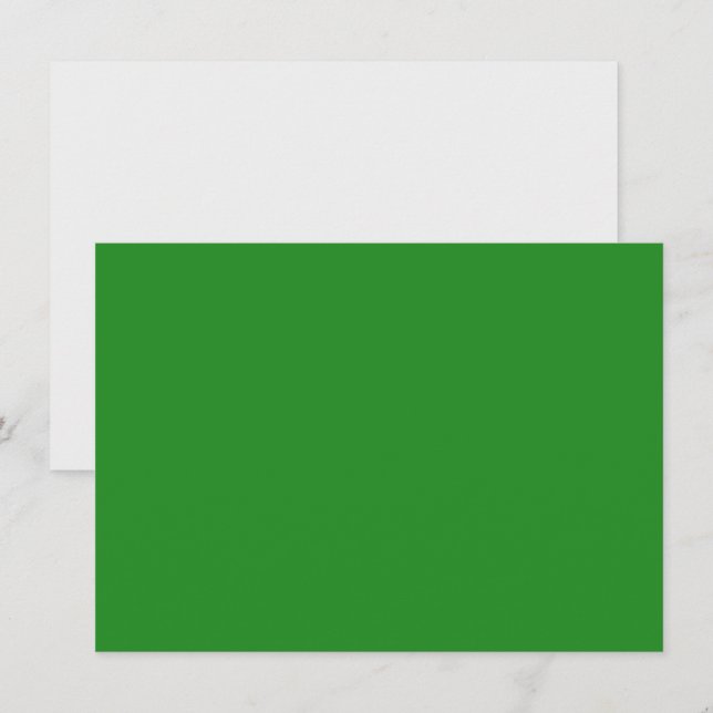 Skoggrön och vit specialtillverkad inbjudan (Fram/baksida)