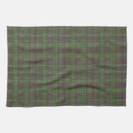 Skoggrön tartan kökshandduk