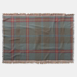 Skoggrön traditionell tartan filt
