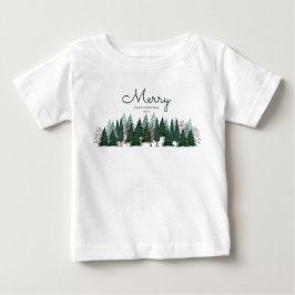 Skoggröna tallar natur jul Högtid   T Shirt