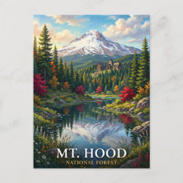 Skoglig Bergslandsbygd i Mt. Hood National Forest Vykort
