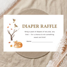 Skoglig Boho-Baby Shower-Blöja Lotteri