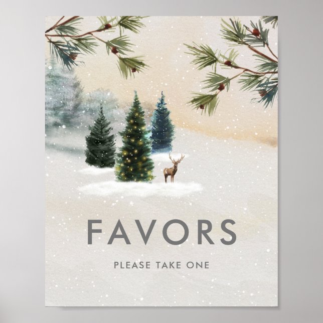 Skoglig bröllopsduschaffär för plakattavla poster (Framsidan)