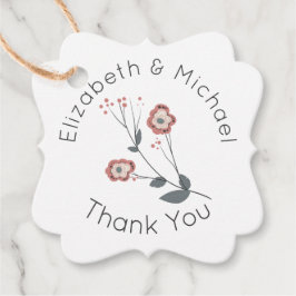 Skogliga skogsblomma tack snygga presentkort gåvor etiketter