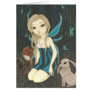 Skognatt - felikt Jackalope kort