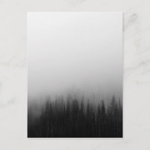 Skognaturen liggande scen Foggy Mystical Vykort