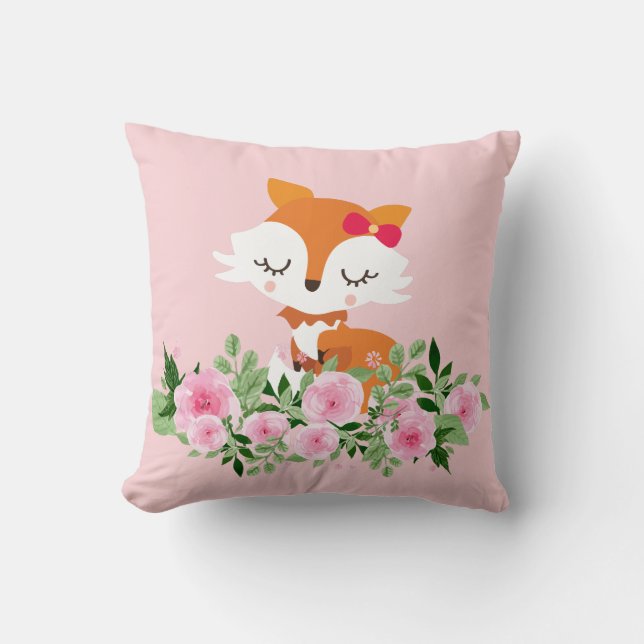 skogräv, söt räv, kudde (Framsida)