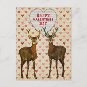 Skogs- älgvalentines dayvykort helg vykort