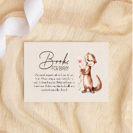 Skogs Djur Boho Böcker För Baby Shower Anteckningskort