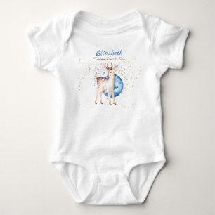 Skogs hjort Glittrande stjärnor Bebis NAMN Gåva Bl T Shirt