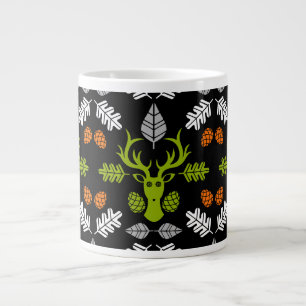 Skogs hjort naturtryck jumbo mugg