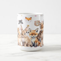 Skogs Kaniner Räv Varg Kaffemugg