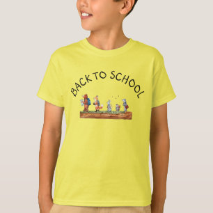 Skogs Vänner Tillbaka Till Skolan Akvarell T Shirt