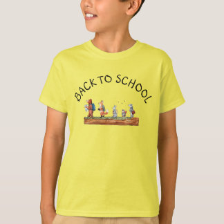Skogs Vänner Tillbaka Till Skolan Akvarell T Shirt