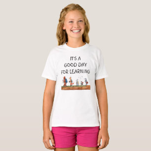 Skogs Vänner Tillbaka Till Skolan Akvarell T Shirt