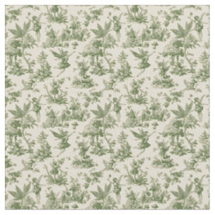 Skogsalfer Toile de Jouy-mönster Tyg