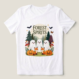 Skogsandar söta spöken & rävar Halloween T Shirt