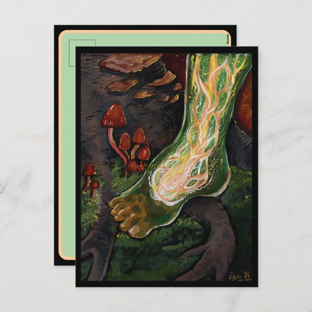 Skogsanslutning~Root Helg Vykort (Fram/baksida)