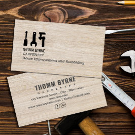 Skogsarbetare/Carpenter Verktyg Home Improvement Visitkort