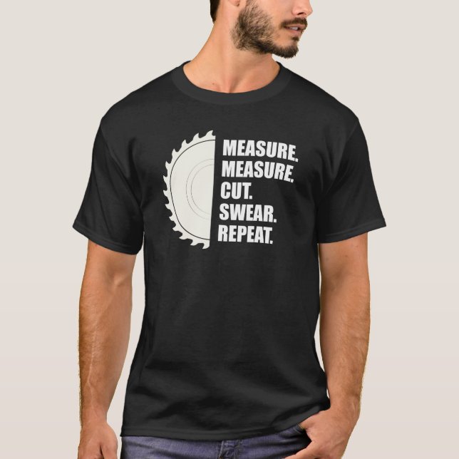 Skogsarbetare - Mät Skeppskärning T Shirt (Framsida)