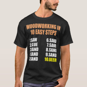 Skogsarbete i 10 enkla steg färglös pirat-frakt t shirt