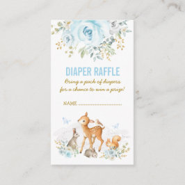 Skogsbabyskor Blå Blommigt Diaper Raffle Tilläggskort