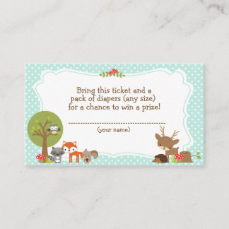 Skogsbabyskor Diaper Raffle biljett blue Tilläggskort