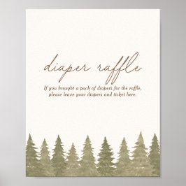 Skogsbabyskor Diaper Raffle Sign Poster