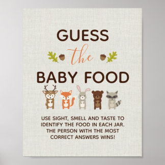 Skogsbabyskor - Gissa Baby-matpo Poster