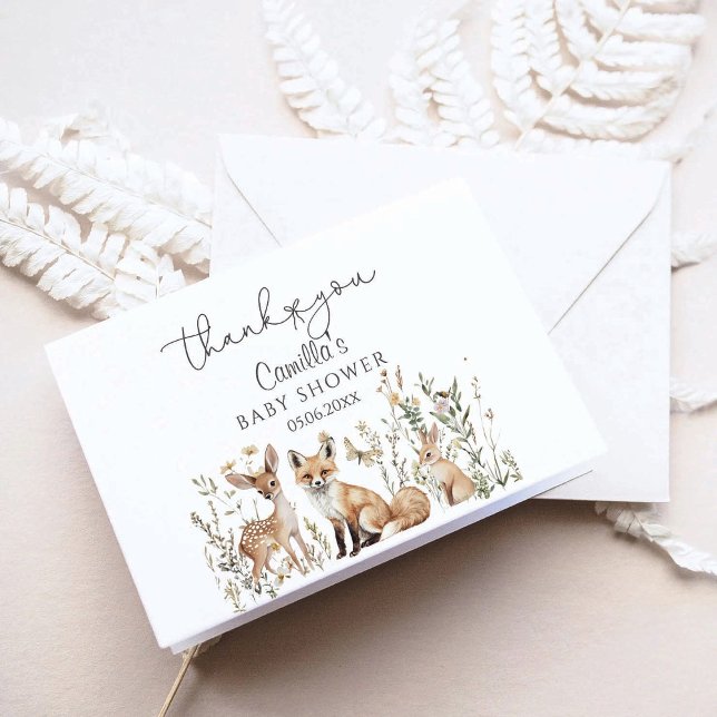 Skogsbabyskor Tack Kort (Skapare uppladdad)