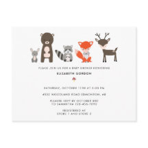 Skogsbarn Baby Shower Skogs Djur Neutral Söt I