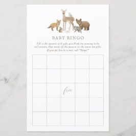 Skogsbarn Babyshower Bingo