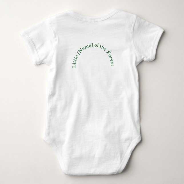 Skogsbarn med sött hjortkalv och grönt krans t shirt (Baksida)
