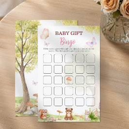 Skogsbarn Presentbingo Baby Shower-spel