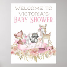 Skogsbarn Välkomstskylt för Baby Shower